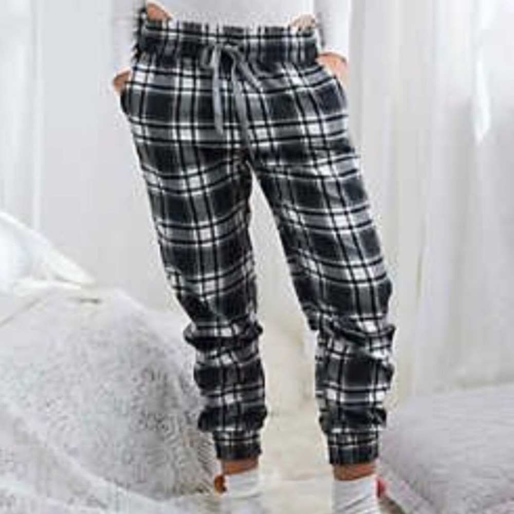 Aerie Plaid Joggers